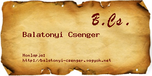 Balatonyi Csenger névjegykártya